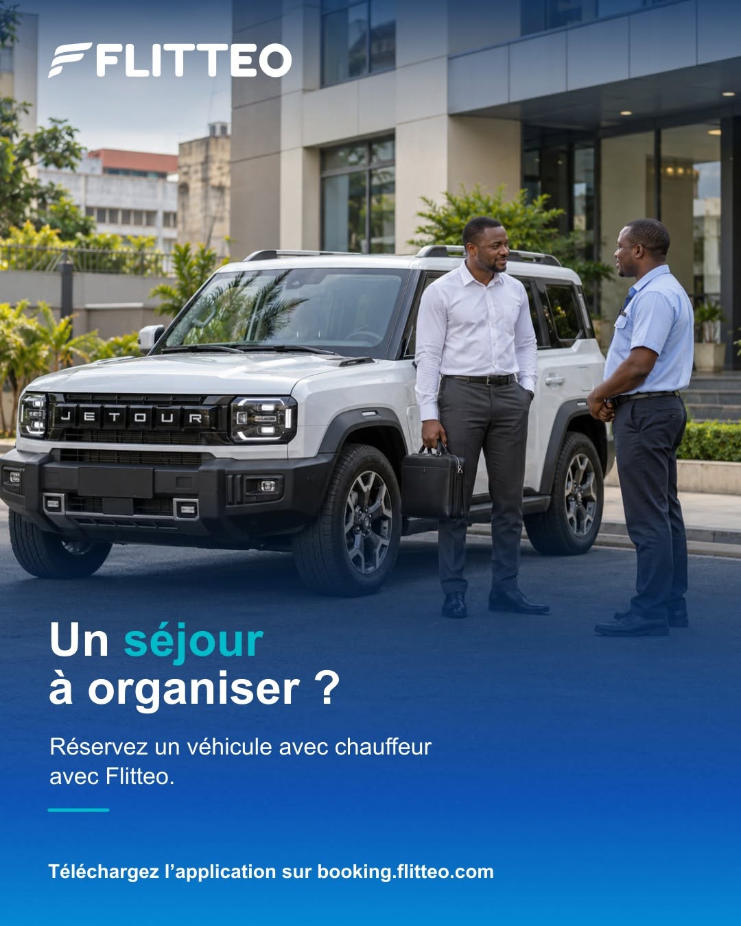 FLITTEO : réservation d'un véhicule avec chauffeur